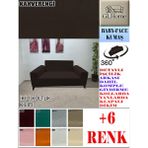Baby Face Kumaş Çift Kişilik Komple Giydirme 2'li Kanepe, Bohem,porto, Vb Model Koltuk Kılıfı - 120 x 160 cm - Kahverengi