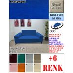 Baby Face Kumaş Çift Kişilik Komple Giydirme 2'li Kanepe, Bohem,porto, Vb Model Koltuk Kılıfı - 120 x 160 cm - Parlement Mavisi - Gece Mavisi