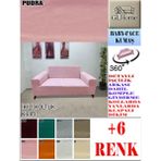 Baby Face Kumaş Çift Kişilik Komple Giydirme 2'li Kanepe, Bohem,porto, Vb Model Koltuk Kılıfı - 120 x 160 cm - Pudra