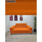 Baby Face Kumaş Çift Kişilik Komple Giydirme 2'li Kanepe, Bohem,porto, Vb Model Koltuk Kılıfı - 120 x 160 cm - Turuncu