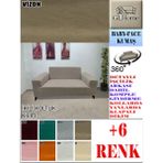 Baby Face Kumaş Çift Kişilik Komple Giydirme 2'li Kanepe, Bohem,porto, Vb Model Koltuk Kılıfı - 120 x 160 cm - Vizon