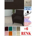 Baby Face Kumaş Tekli Komple Giydirme Tekli & Berjer , Bohem, Porto, Vb Model Koltuk Kılıfı - 80 x 100 cm - Kahverengi