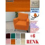 Baby Face Kumaş Tekli Komple Giydirme Tekli & Berjer , Bohem, Porto, Vb Model Koltuk Kılıfı - 80 x 100 cm - Turuncu