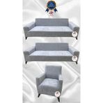 Baby Face Lastikli Koruyucu Giydirme Koltuk Örtüsü - Açık Gri - 3+3+1 (3 Parça Set) - 10 x 10 cm