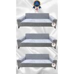 Baby Face Lastikli Koruyucu Giydirme Koltuk Örtüsü - Açık Gri - 3+3+3 (3 Parça Set) - 10 x 10 cm