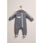 Baby Fou Fermuarlı Tulum - Gri - 6 - 9 Ay
