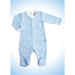 Baby Glow Ateş Ölçer Bebek Tulumu Pamuk - 6 - 9 Ay - Mavi