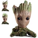 Baby Groot Figür Elleri Çenesinde Saksı Kalemlik PLA 15 Cm Büyük