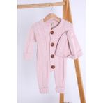 Baby Hola Babyhola Kalın Triko Kız Erkek Bebek Çocuk Kışlık Bereli Tulum Takım 5711 - 3 - 6 Ay - Pembe