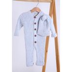 Baby Hola Babyhola Kalın Triko Kız Erkek Bebek Çocuk Kışlık Bereli Tulum Takım 5714 - 6 - 9 Ay - Mavi