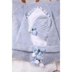 Baby Hola Babyhola Organik Triko Yenidoğan Kundak Battaniye Bere 3'lü Kutulu Set Hastane Çıkışı Hediyelik 13807 - Gri