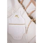 Baby Hola Ip Askılı Simli Kız Bebek Atlet Badi 3529 - Beyaz - 6 - 9 Ay