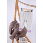 Baby Hola Kadife Oyuncaklı Kız Erkek Bebek Çocuk Pantolon Kedicik - Kar Melanj - 6 - 9 Ay
