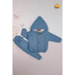 Baby Hola Triko Hırka Içi Velsoft Pantolon Içi Astarlı Kız Erkek Bebek Takım 2805 - 12 - 18 Ay - Indigo