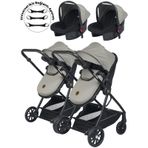 Baby Home 1010 Ayrılıp Birleşebilen Travel Sistem Ikiz Bebek Arabası - Füme