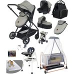 Baby Home 8 In 1 Ekonomi Paket 1010 Travel Sistem Bebek Arabası Bebek Sepeti Anne Yanı Beşik Mama Sandalyesi - Füme