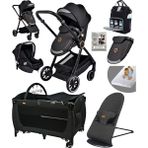 Baby Home 8 In 1 Yeni Doğan Set 990 Travel Sistem Bebek Arabası Lorelli Anne Yanı Beşik Oyun Parkı Yatak 370 Ana Kucağı - Siyah