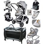 Baby Home 9 In 1 Full Takım 990 Travel Sistem Bebek Arabası 560 Oyun Parkı Yatak Beşik 330 Ev Tipi Ana Kucağı - Kahverengi