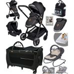 Baby Home 9 In 1 Full Takım 990 Travel Sistem Bebek Arabası 560 Oyun Parkı Yatak Beşik 330 Ev Tipi Ana Kucağı - Siyah