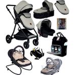 Baby Home 9 In 1 Yeni Doğan Full Set 1010 Travel Sistem Bebek Arabası 330 Sallanır Ev Tipi Ana Kucağı - Füme