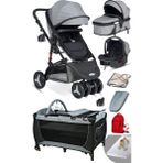 Baby Home 9 in 1 Yeni Ekonomi Paket Baby Home 945 Travel Sistem Bebek Arabası 560 Oyun Parkı Sepet Beşik - Koyu Gri