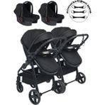 Baby Home 950 Ayrılıp Birleşebilen Travel Sistem Ikiz Bebek Arabası - Siyah