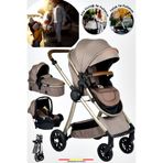 Baby Home 990 Neo 6‑in‑1 Travel Sistem Bebek Arabası + 0+ Oto Koltuğu, Katlanabilir, Hafif, Çift Yönlü