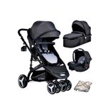 Baby Home BH-945 Paris Amortisörlü Füme Travel Sistem Bebek Arabası