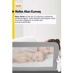 Baby Home Çocuk Yatak Koruyucu Bariyeri Ve Yatak Korkuluğu, Ekstra Dolgulu Kumaş Nicole
