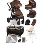 Baby Home Ekonomi Paket 10 In 1 Baby Home 985 Travel Sistem Bebek Arabası 560 Oyun Parkı Yatak Beşik 1450 Mama Sandalyesi - Kahverengi