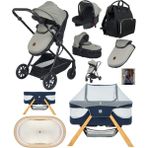 Baby Home Yeni Doğan 9 In 1 Full Takım 1010 Travel Sistem Bebek Arabası Angel Sepet Anne Yanı Beşik - Füme