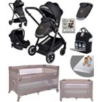 Baby Home Yeni Doğan Set Paketi 990 Travel Sistem Bebek Arabası Lorelli Anne Yanı Oyun Parkı Yatak Beşik - Siyah