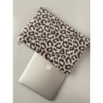 Baby Kangaroo Leopar Pembe-Kahverengi Peluş 13 inc -14 inc -15 Inç -16 inc Bilgisayar Çantası, Laptop Kılıfı, Notebook Kılıfı