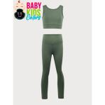 Baby Kids Colors Dalgıç Crop Takım 9-14 Yaş - Yeşil - 11 Yaş