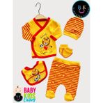 Baby Kids Colors Yeni Doğan Bebek Taraftar Zıbın Takımı 5 Parça Pamuk - Yenidoğan - Galatasaray