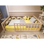 Baby Kinder Montessori Doğal Bebek ve Çocuk Karyolası 90 x 190 cm Dayanıklı Ahşap Tasarım Trendy