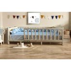 Baby Kinder Parla Doğal Ahşap Montessori Bebek ve Çocuk Karyolası - 70 x 130 cm