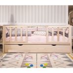 Baby Kinder Selfgen Doğal Montessori Bebek ve Çocuk Karyolası - 80 x 180 cm - Çam