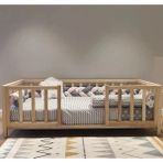 Baby Kinder Singular Montessori Doğal Bebek ve Çocuk Karyolası - 80 x 180 cm - Çam