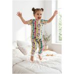 Baby Kız Çocuk Kısa Kol 2'li Pijama Takımı %100 Pamuk Animal Desenli