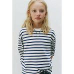 Baby Lory Kids Store Unisex Çizgili Sweat T-Shirt - Mavi