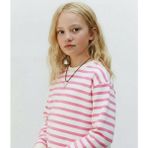 Baby Lory Kids Store Unisex Çizgili Sweat T-Shirt - Pembe