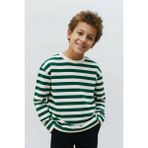 Baby Lory Kids Store Unisex Çizgili Sweat T-Shirt - Yeşil