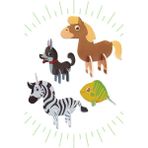 Baby Maket 4 Farklı Hayvan (Zebra, Balık, Tay, Köpek)