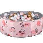 Baby Marine Katlanabilir 150 Adet 5 Renk Top Sevimli Pembe Top Havuzu