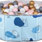 Baby Marine Katlanabilir Top Havuzu - Oyun Halısı + 150 Adet 5 Renk Top Hediye Mavi