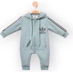 Baby Marka Addas Desen Kapşonlu Tulum Unisex 6-24 Ay - Yeşil - 2 Yaş