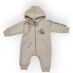 Baby Marka Kelvin Desen Kapşonlu Tulum Unisex 6-24 Ay - 2 Yaş - Ekru