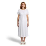 baby mom Anne Gecelik V Yaka Short Sleeve Patiksiz - Ekru