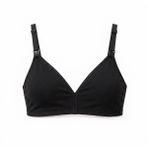 baby mom Anne Kapsız Emzirme Sütyeni Dantel Yaka Strappy - Siyah